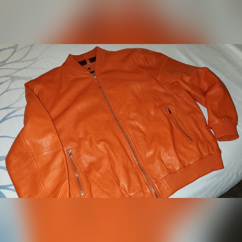 BRAND NEW DANIELS ITALIAN CUT LEATHER COAT SIZE 5XL (FITS LIKE A 2XL)